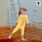 Kids Classic Disney Wish Valentino Costume, Yellow Jumpsuit Faux Fur Goat Headpiece